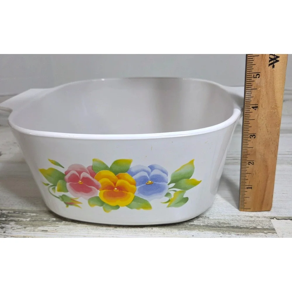 Vintage Corningware Summer Blush 3qt Casserole Dish A-3-B Base Only No Lid